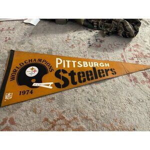 1974 Pittsburgh Steelers AFC Champs Super Bowl Football Pennant